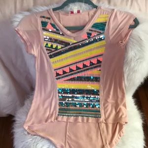 GB Girls sequin shirt size M